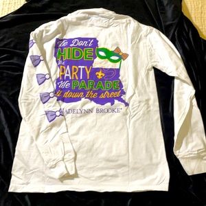 Jadelynn Brooke long-sleeve Mardi Gras t-shirt (S)